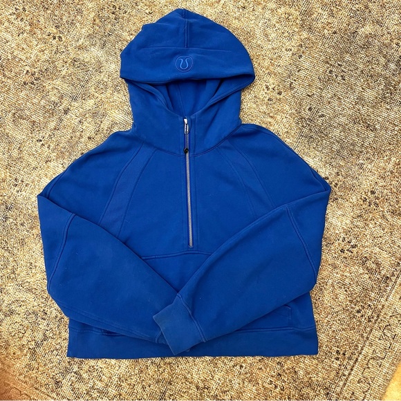 Lululemon Oversized Scuba Pitch Blue Half-Zip Hoodie M/L - Picture 7 of 7